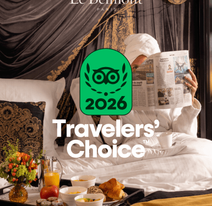 Hôtel Le Belmont Paris récompensé par le Travellers’ Choice Award 2026